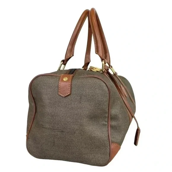 Vintage Fendi Brown Leather and PVC Boston Bag - Picture 6 of 16